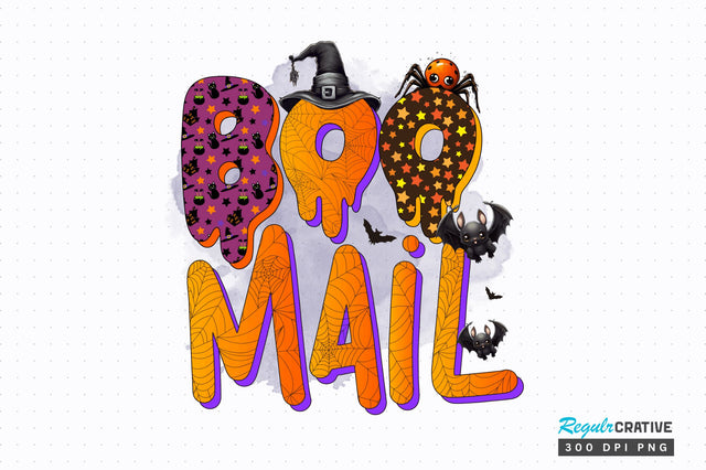 Boo mail Sublimation Design Sublimation Regulrcrative 