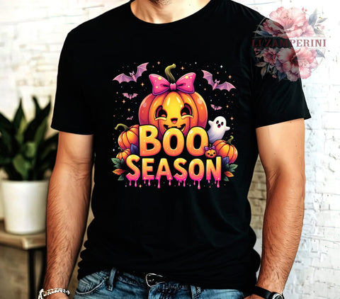 Boo Season, Neon Pumpkin, Halloween PNG, Sublimation Design, Spooky Decor, Pumpkin Art, Halloween Sublimation, Fall Graphics Sublimation Li Zamperini 