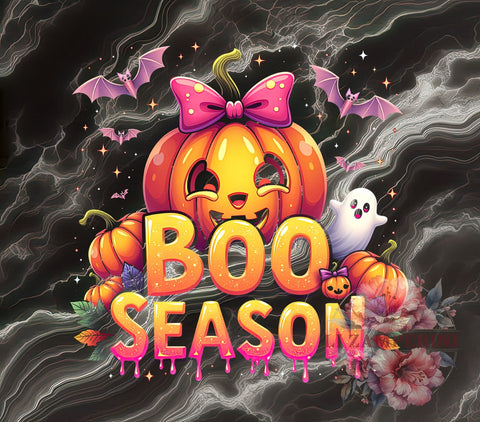 Boo Season, Neon Pumpkin, Halloween PNG, Sublimation Design, Spooky Decor, Pumpkin Art, Halloween Sublimation, Fall Graphics Sublimation Li Zamperini 