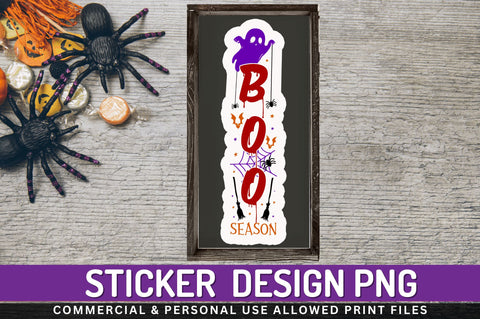 Boo season Stickers Design Sublimation Regulrcrative 