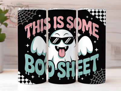 Boo Sheet 3D Retro Ghost Tumbler, 3D Halloween Wrap, Retro Ghost Design, Inflated Ghost Tumbler, Vintage Spooky Drinkware, Funny Halloween Sublimation, 20oz Tumbler Wrap Sublimation Lara' s Designs 