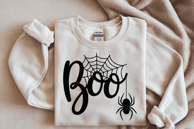 Boo Spiderweb SVG: Halloween Shirt File SVG DesignDestine 
