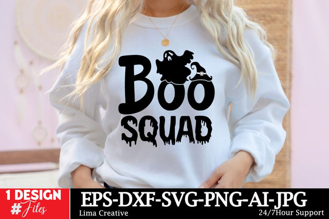 Boo Squad SVG Cut File, Halloween SVG Design SVG Insomnia Std 