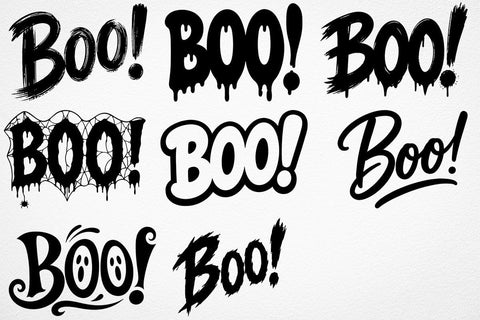 Boo Svg Bundle, halloween svg, cake topper svg SVG DesignDestine 