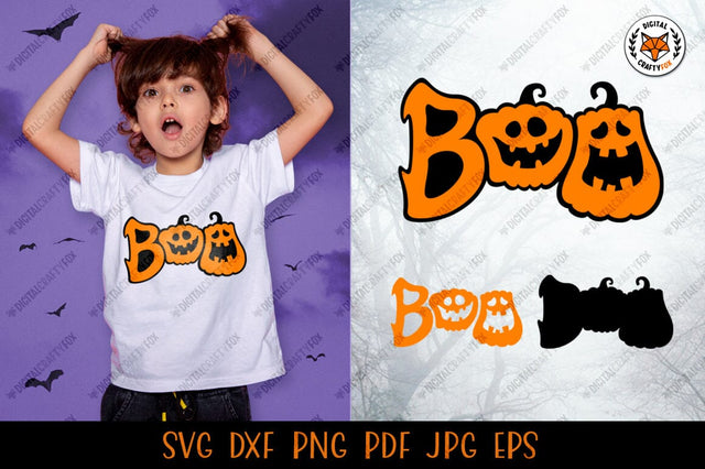 Boo SVG, Pumpkin SVG, Halloween Boo Cut File SVG SVG Digital Craftyfox 