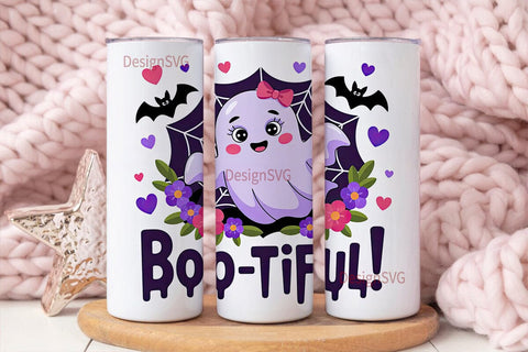 Boo-tiful Ghost 20oz Tumbler Wrap Sublimation DesignSVG 