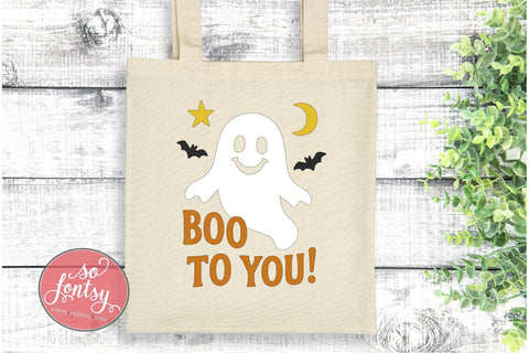 Boo to you SVG Cut File for Cricut & Silhouette | Halloween SVG So Fontsy VIP Design Shop 