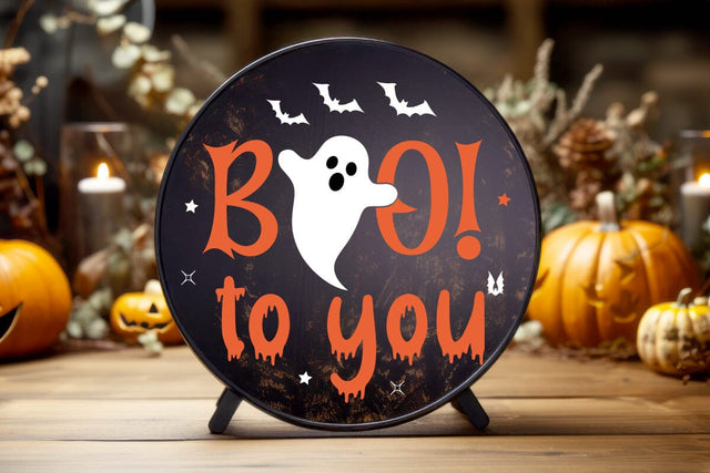 boo! to you SVG, Halloween SVG, Retro Halloween SVG, Halloween SVG Design SVG DesignPlante 503 