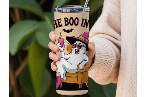 Boojee Ghost Halloween 20oz Tumbler Wrap Sublimation DesignSVG 
