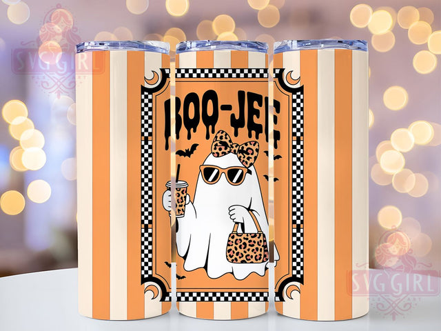 Boojee Leopard Print Ghost Tumbler Wrap, Leopard Print Halloween Cup, Trendy Ghost Sublimation Design, 20oz Glam Spooky Wrap, Fashionable Halloween Tumbler, Sassy Ghost Drinkware, Chic Spooky Season Wrap Sublimation SvggirlplusArt 