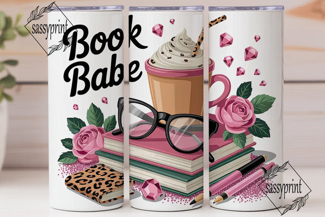 Book Babe 20oz Tumbler Wrap Sublimation sassyprint 