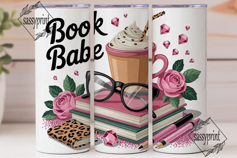Book Babe 20oz Tumbler Wrap Sublimation sassyprint 