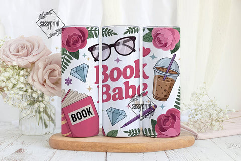 Book Babe 20oz Tumbler Wrap Sublimation sassyprint 