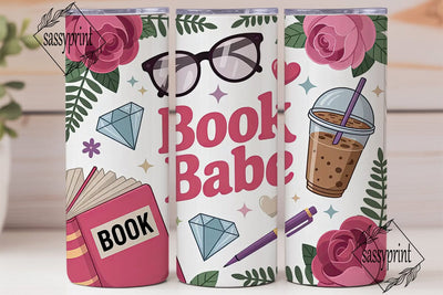 Book Babe 20oz Tumbler Wrap Sublimation sassyprint 