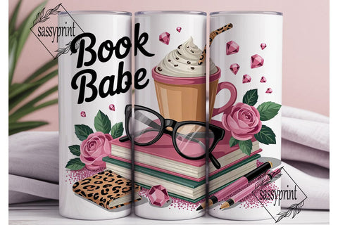 Book Babe 20oz Tumbler Wrap Sublimation sassyprint 