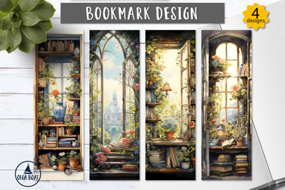 Book bookmark sublimation Fairy tale | Girls bookmarks Sublimation Olga Boat Design 