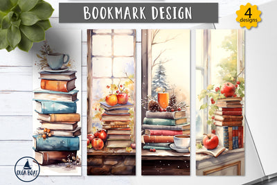 Book bookmark | Watercolor bookmark png Sublimation Olga Boat Design 