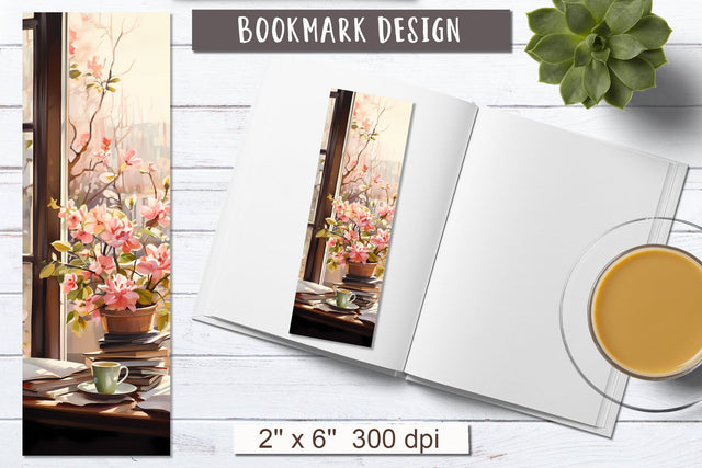 Book bookmark | Watercolor flowers bookmark Sublimation Olga Boat Design 