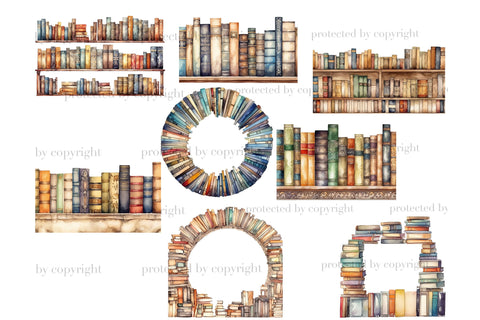Book Border Clip Art | Reading Clipart SVG GlamArtZhanna 