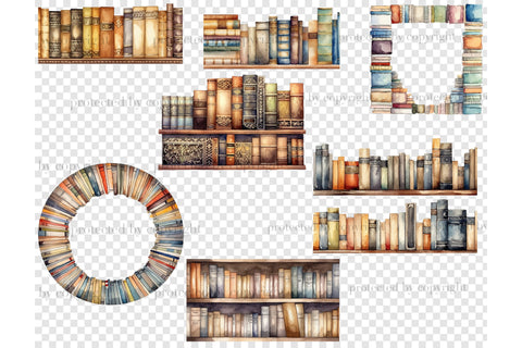 Book Border Clip Art | Reading Clipart SVG GlamArtZhanna 