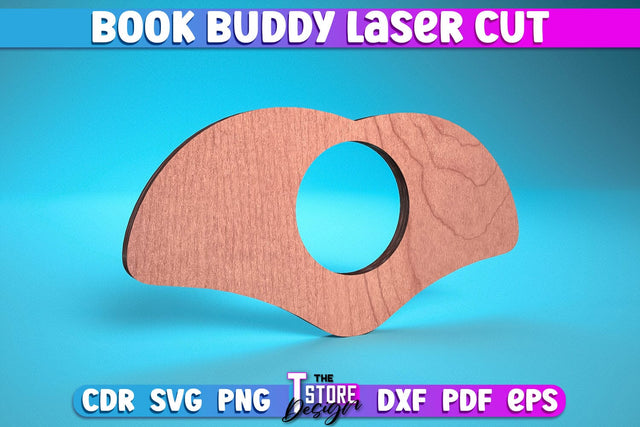 Book Buddy Laser Cut | Book Holder Laser Cut Design | CNC Files SVG The T Store Design 