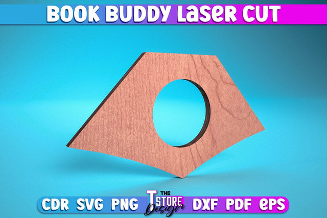 Book Buddy Laser Cut | Book Holder Laser Cut Design | CNC Files SVG The T Store Design 