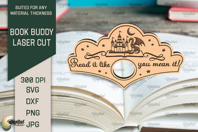 Book Buddy Laser Cut. Book Page Holder SVG SVG Evgenyia Guschina 