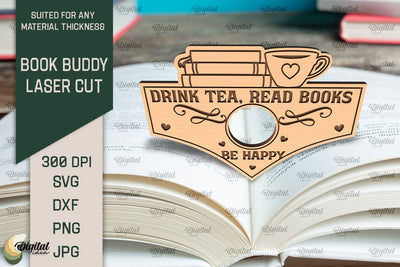 Book Buddy Laser Cut. Book Page Holder SVG SVG Evgenyia Guschina 