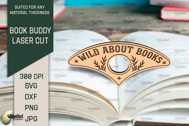 Book Buddy Laser Cut. Book Page Holder SVG SVG Evgenyia Guschina 