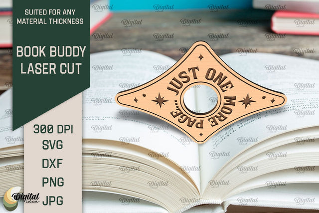 Book Buddy Laser Cut. Book Page Holder SVG SVG Evgenyia Guschina 