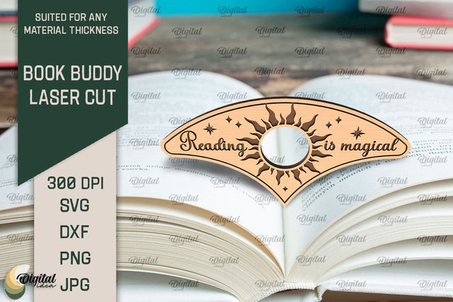 Book Buddy Laser Cut. Book Page Holder SVG SVG Evgenyia Guschina 