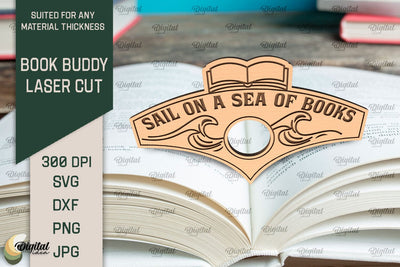 Book Buddy Laser Cut. Book Page Holder SVG SVG Evgenyia Guschina 