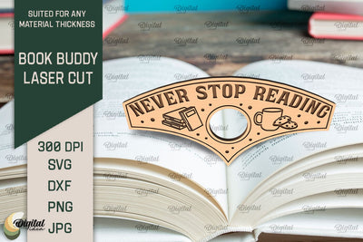 Book Buddy Laser Cut. Book Page Holder SVG SVG Evgenyia Guschina 