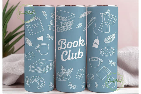 Book Club 20oz Tumbler Wrap Sublimation PixelChick 