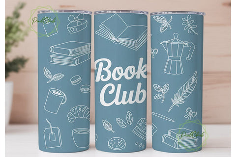Book Club 20oz Tumbler Wrap Sublimation PixelChick 