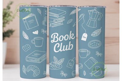 Book Club 20oz Tumbler Wrap Sublimation PixelChick 