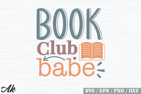 Book Club Babe Retro Design SVG akazaddesign 