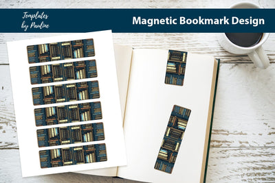Book club printable magnetic bookmark SVG Templates by Pauline 