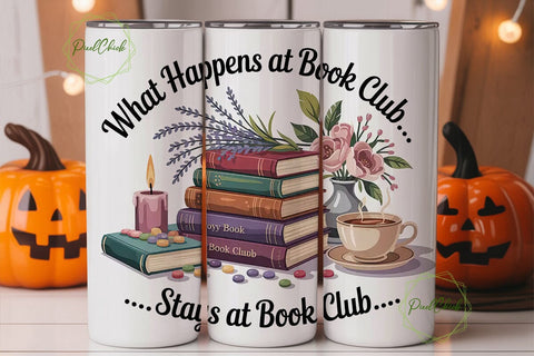 Book Club Tumbler Wrap 20oz Sublimation PixelChick 