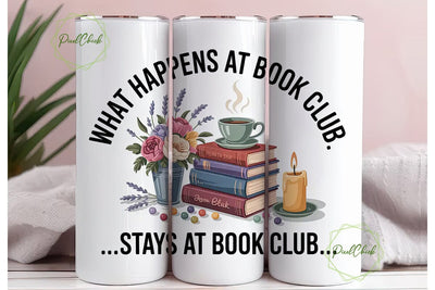 Book Club Tumbler Wrap 20oz Sublimation PixelChick 