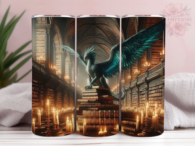 Book Dragon 20oz Tumbler Wrap PNG, Book Lover Tumbler Png, Straight & Tapered Tumbler Wrap, Instant Digital Download Sublimation Li Zamperini 