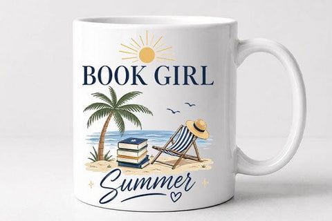 Book Girl Summer Reading PNG | Book Lover Sublimation Design SVG BillahCrafts 