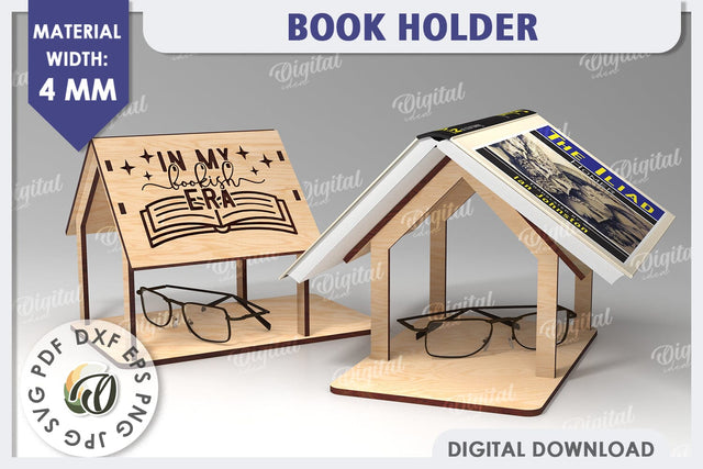 Book Holder Laser Cut. Book Stand SVG Design. Home Decor SVG SVG Evgenyia Guschina 