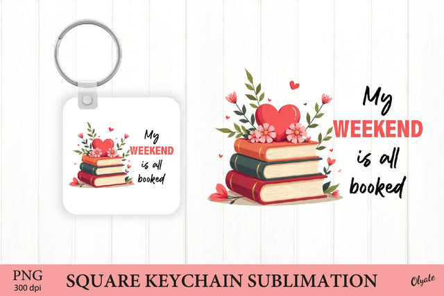 Book Keychain Sublimation. Teacher Keychain PNG Sublimation Olga Terlyanskaya 