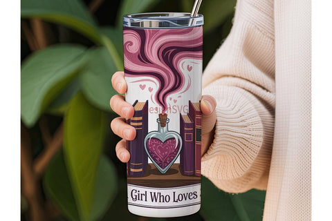 Book Lover 20oz Tumbler Wrap Sublimation DesignSVG 