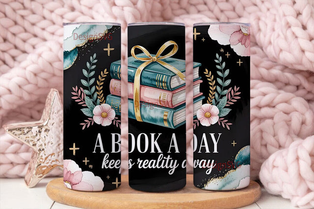 Book Lover 20oz Tumbler Wrap Sublimation DesignSVG 