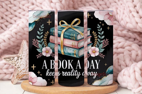 Book Lover 20oz Tumbler Wrap Sublimation DesignSVG 