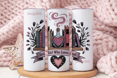 Book Lover 20oz Tumbler Wrap Sublimation DesignSVG 