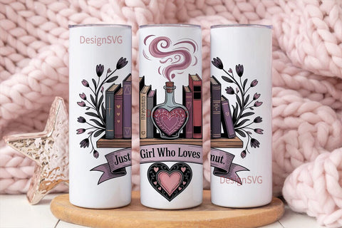 Book Lover 20oz Tumbler Wrap Sublimation DesignSVG 