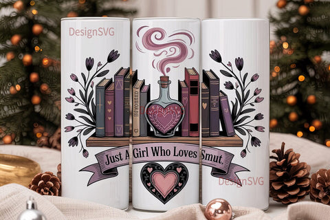 Book Lover 20oz Tumbler Wrap Sublimation DesignSVG 